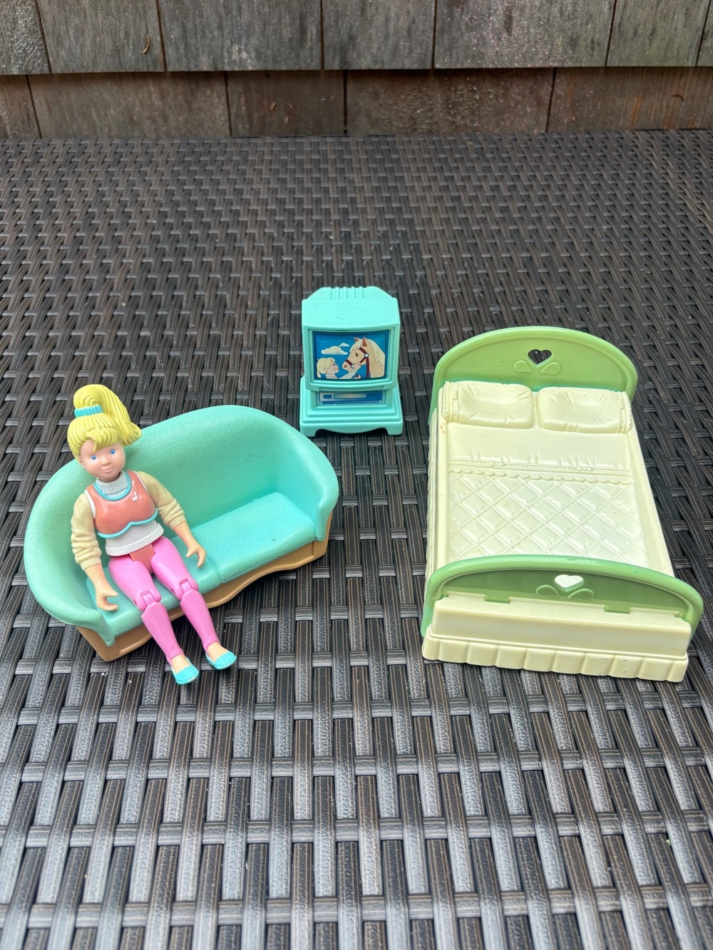 Vintage Fisher Price Loving Family Teenage Sister Bedroom Living Room Furniture